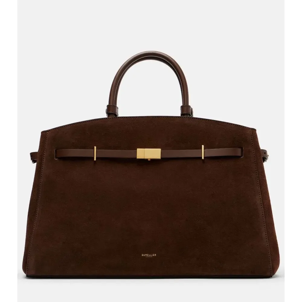 Demellier London NWT The Hudson Mocha Suede Tote Bag